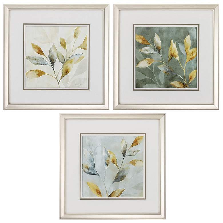 Image 1 Majestic Leaves 20"W x 20"H Framed Art Set of 3