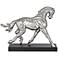 Majestic Silver 23" Wide Trotting Horse Sculpture