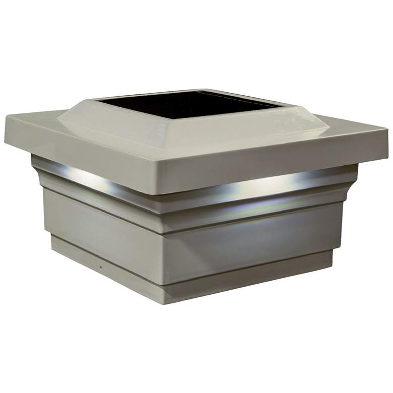 Image 1 Majestic Tan 5" Outdoor LED Solar Post Cap Light