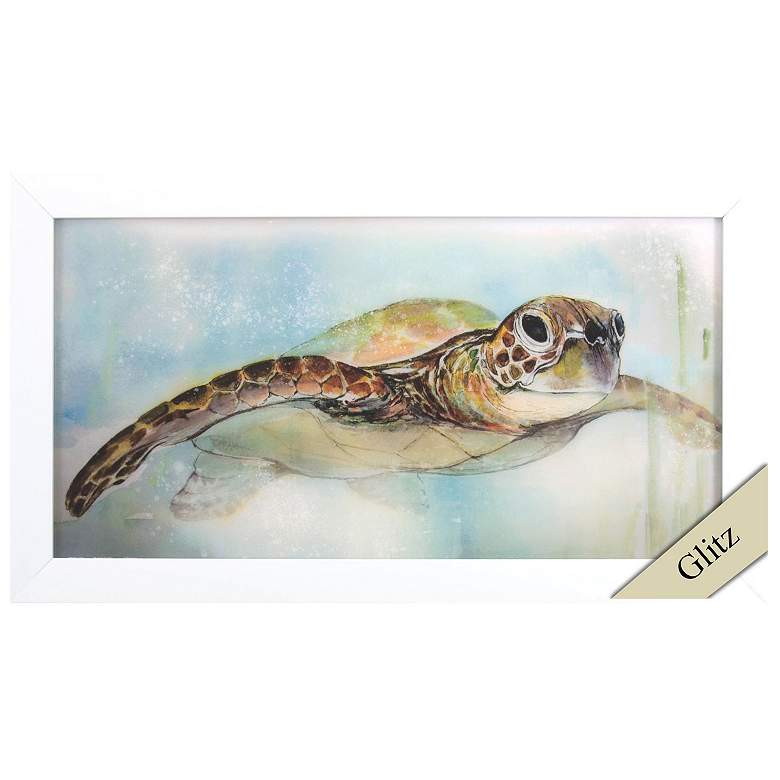 Image 1 Majestic Turtle 27"W x 15"H Non-Glass Framed Art