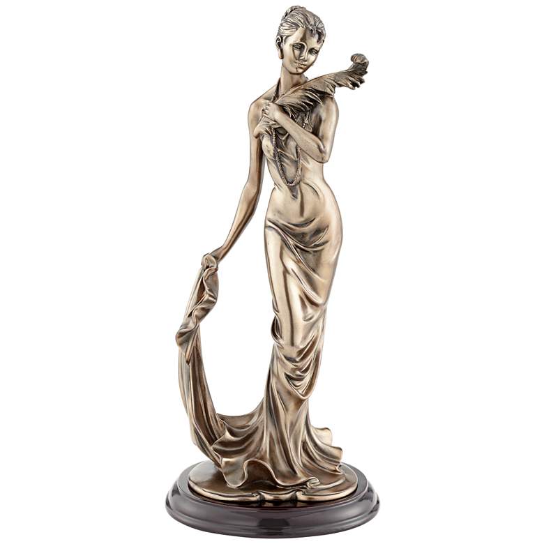 Image 1 Majestic Woman 14 inch High Dark Bronze Sculpture