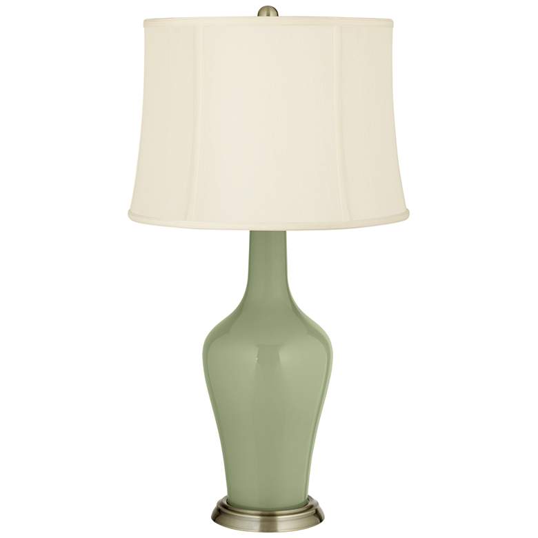 Image 2 Majolica Green Anya Table Lamp with Dimmer
