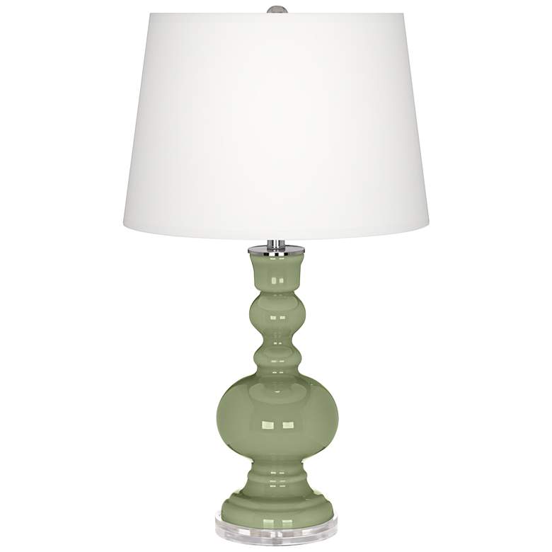 Image 2 Majolica Green Apothecary Table Lamp with Dimmer