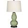 Majolica Green Double Gourd Table Lamp