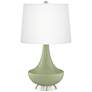 Majolica Green Gillan Glass Table Lamp