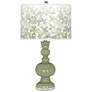 Majolica Green Mosaic Giclee Apothecary Table Lamp