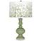 Majolica Green Mosaic Giclee Apothecary Table Lamp