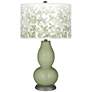 Majolica Green Mosaic Giclee Double Gourd Table Lamp