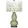 Majolica Green Mosaic Giclee Double Gourd Table Lamp