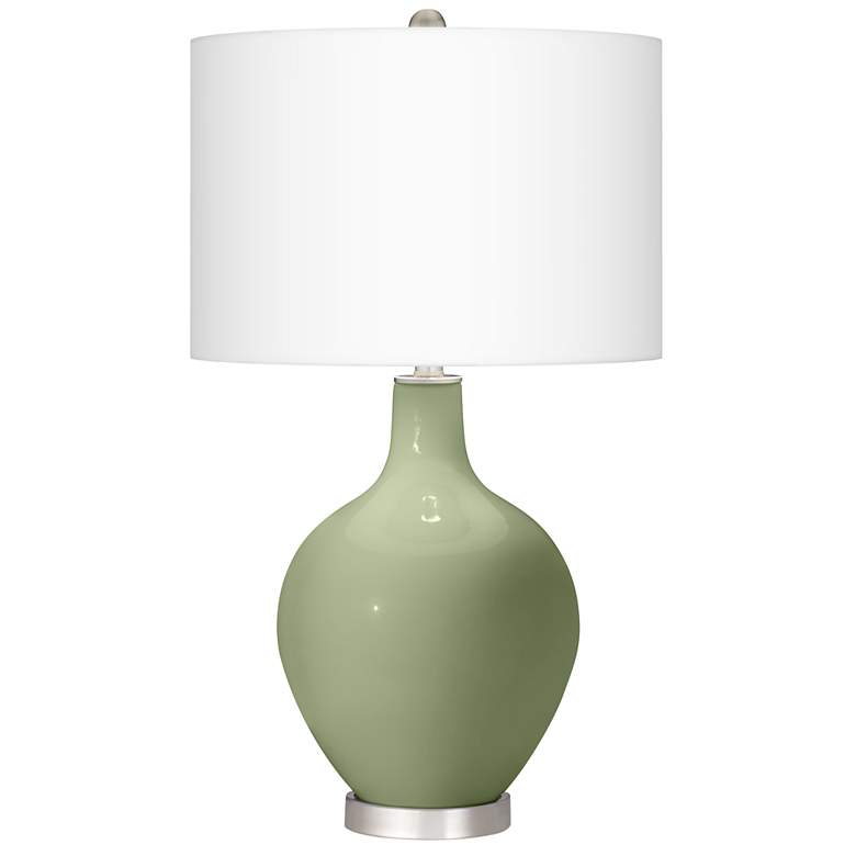 Image 2 Majolica Green Ovo Table Lamp With Dimmer