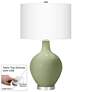 Majolica Green Ovo Table Lamp With Dimmer