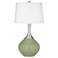 Majolica Green Spencer Table Lamp with Dimmer
