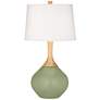 Majolica Green Wexler Table Lamp with Dimmer