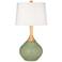 Majolica Green Wexler Table Lamp with Dimmer