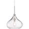 Major 12 1/2"W Brushed Nickel and Clear Glass Pendant Light