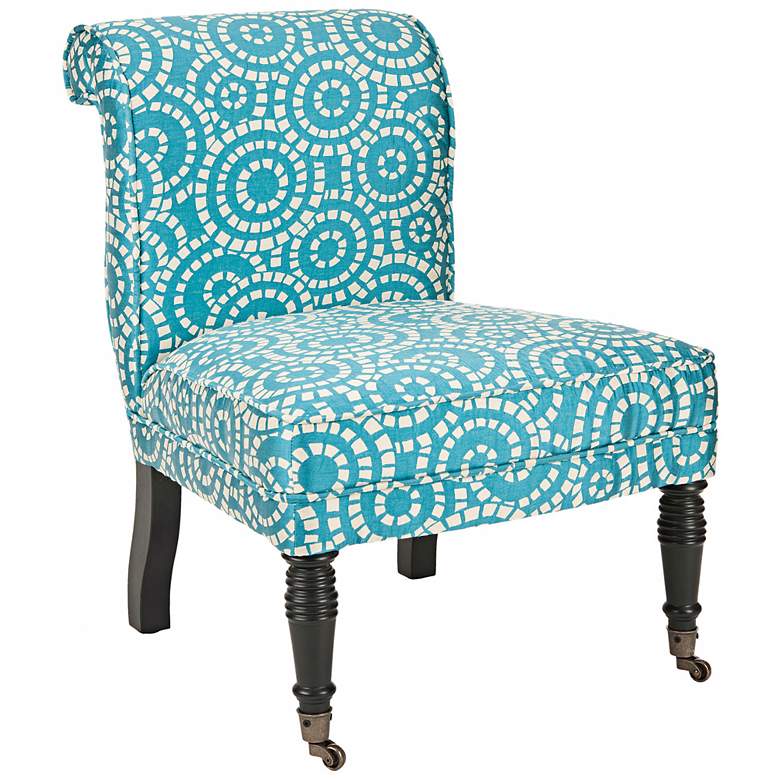 Image 1 Majorelle Blue and White Accent Chair
