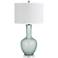 Makea Frosted Green Glass Vase Table Lamp