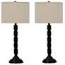 1_Makemake Satin Black Ribbed Metal Table Lamps Set of 2