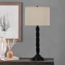 3_Makemake Satin Black Ribbed Metal Table Lamps Set of 2 more views