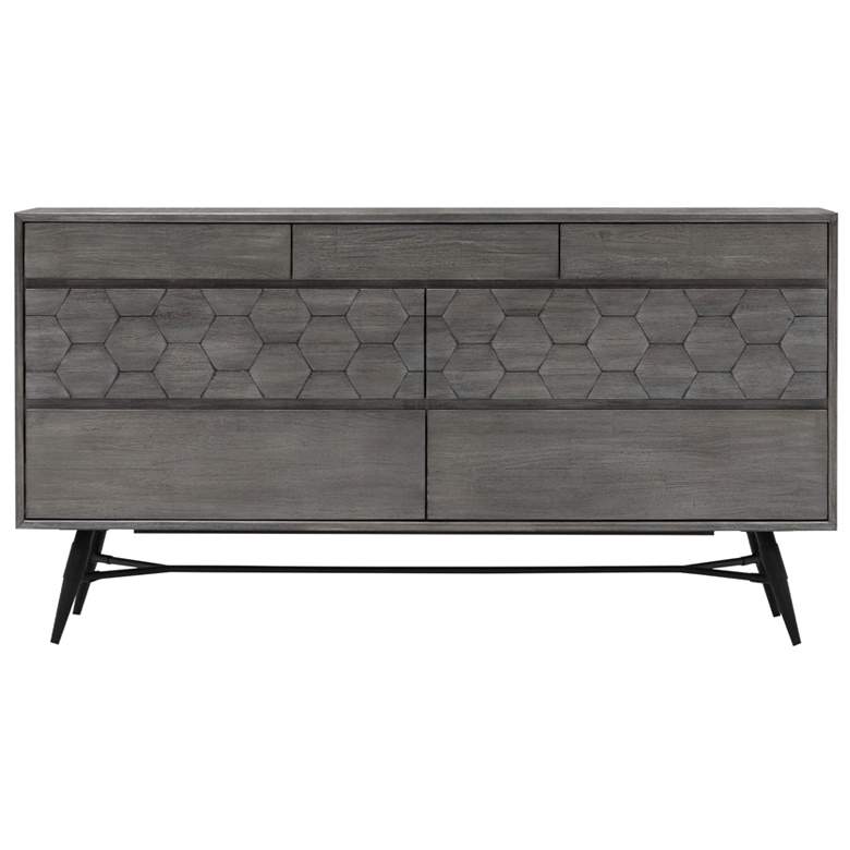 Image 1 Makena Dresser with 6 Drawers in Grey Acacia Wood