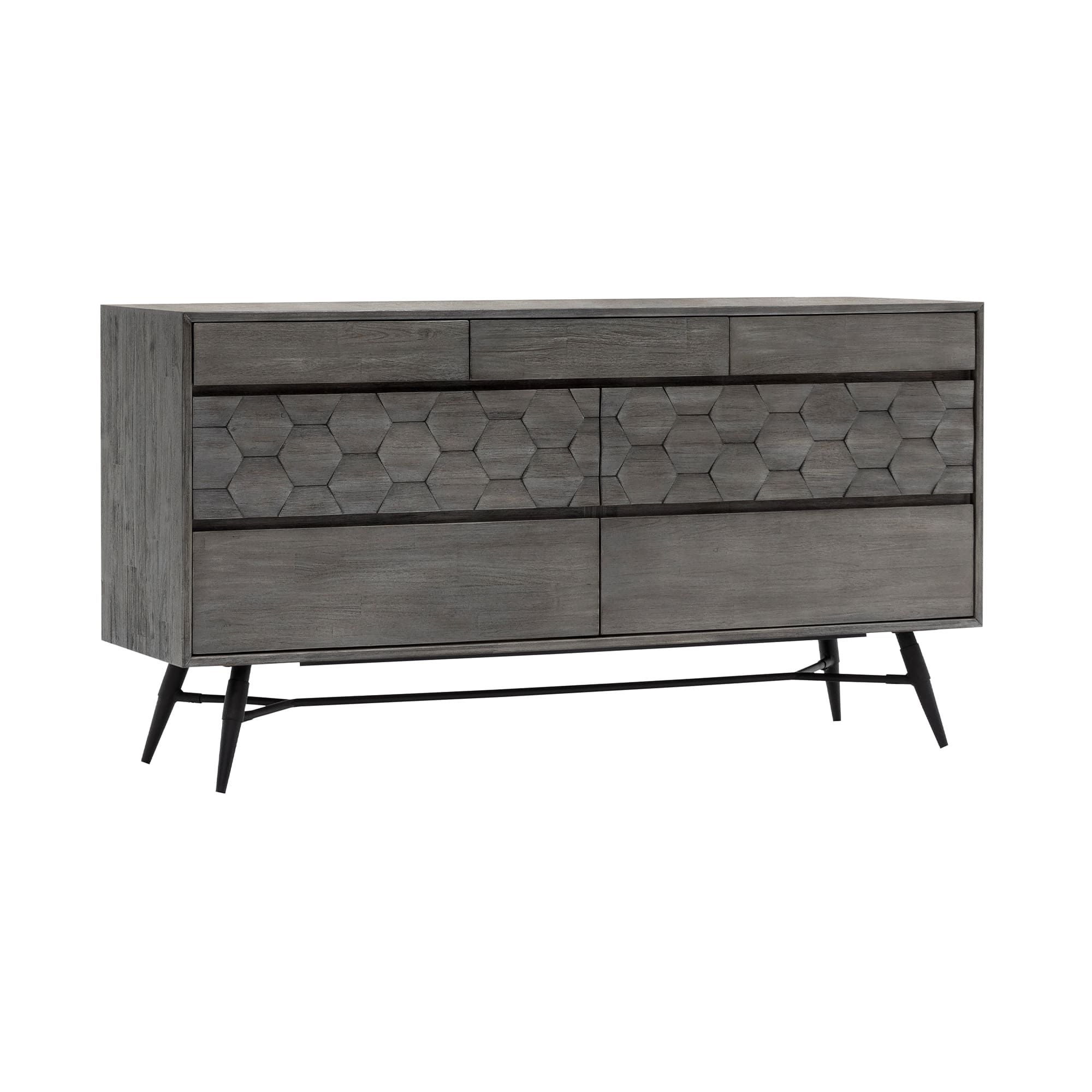 Image 3 Makena Dresser with 6 Drawers in Grey Acacia Wood more views