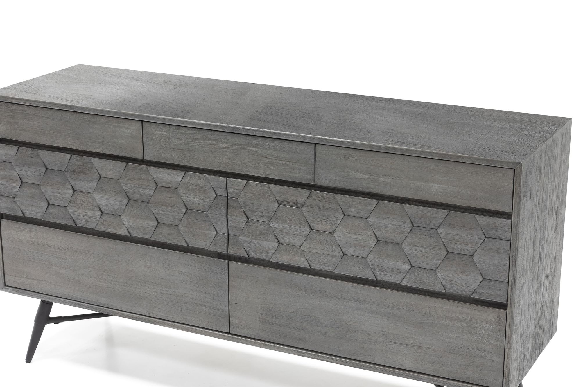 Image 5 Makena Dresser with 6 Drawers in Grey Acacia Wood more views