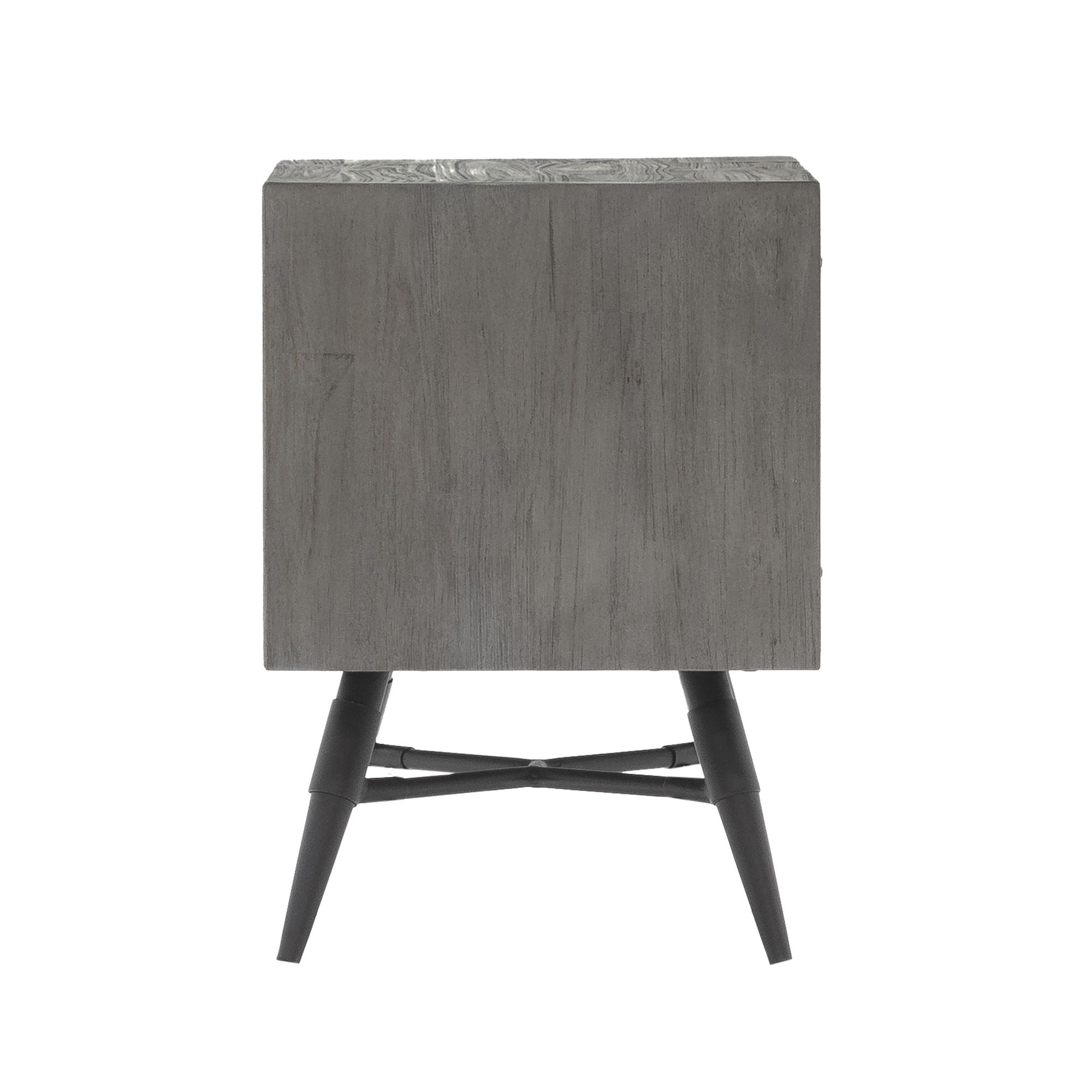 Image 4 Makena Nightstand with 1 Drawer in Grey Acacia Wood more views