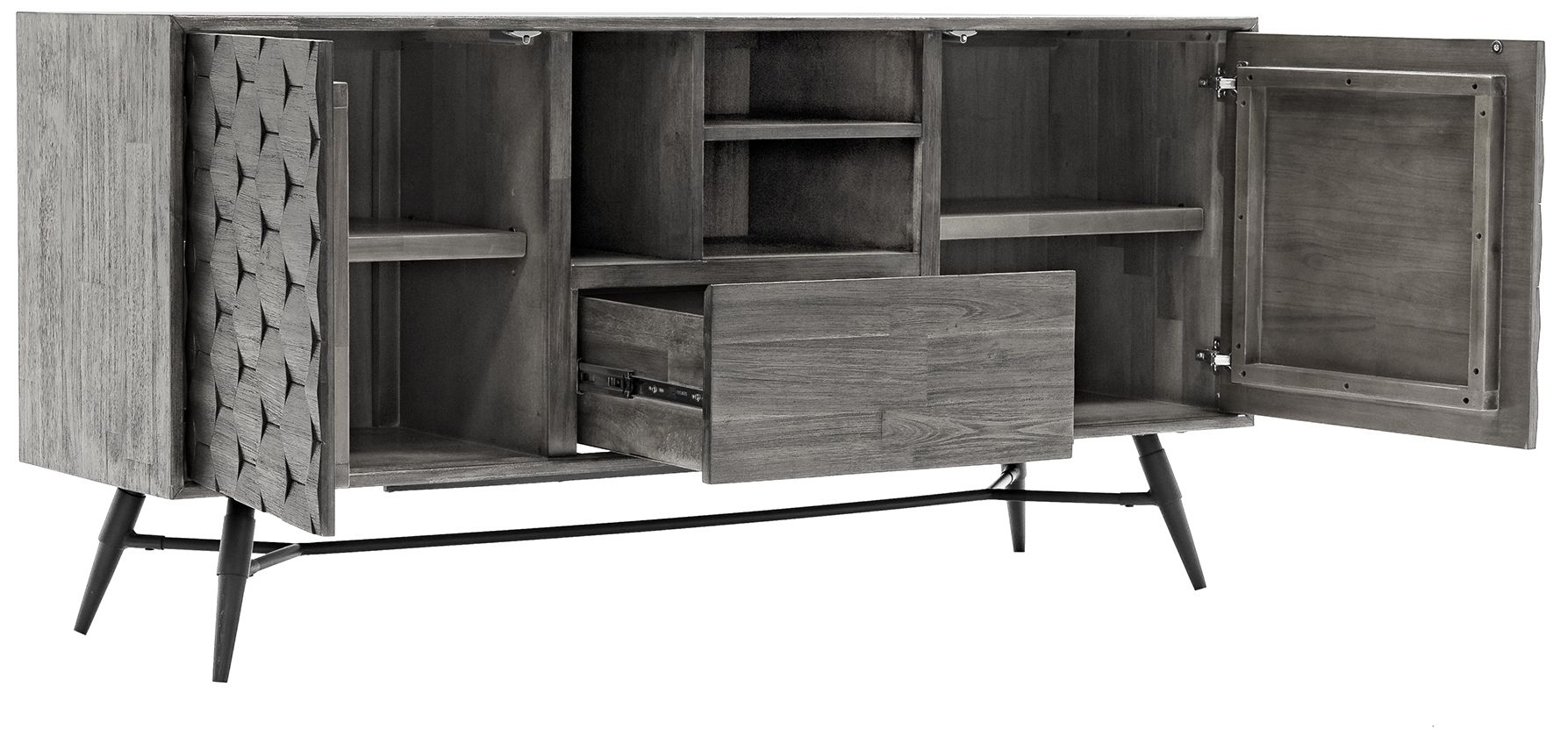 Image 4 Makena Sideboard Buffet in Grey Acacia Wood more views