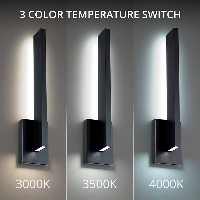 Image 6 Mako 22"H x 4.5"W 2-Light Outdoor Wall Light in Black more views