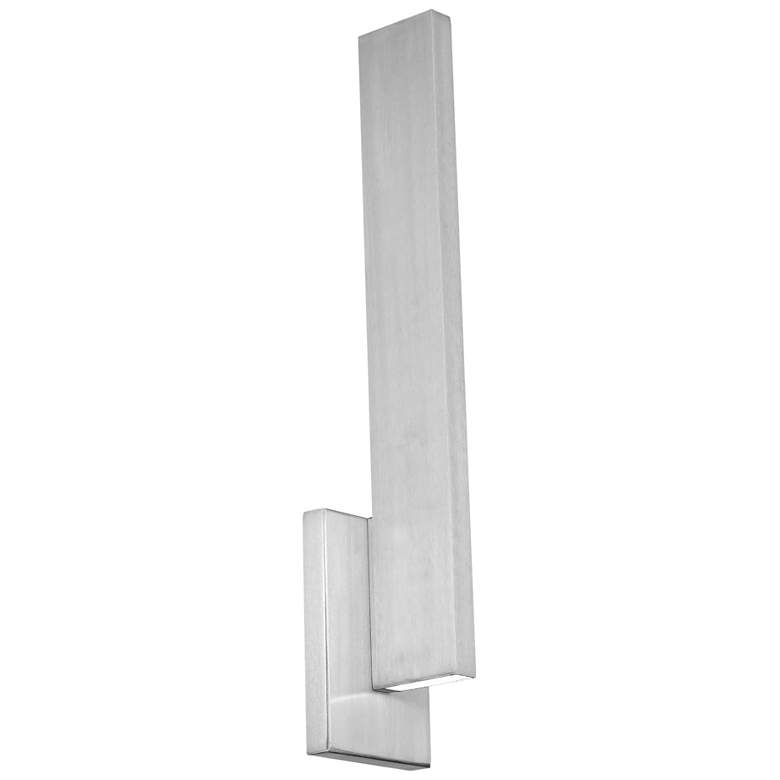 Image 1 Mako 22"H x 4.5"W 2-Light Outdoor Wall Light in Brushed Aluminum