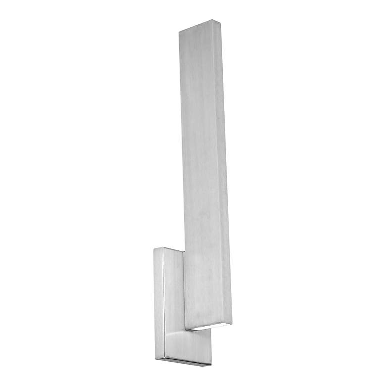 Image 2 Mako 22"H x 4.5"W 2-Light Outdoor Wall Light in Brushed Aluminum