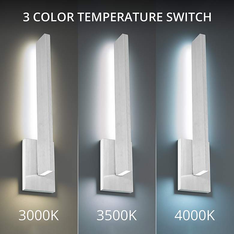 Image 6 Mako 22"H x 4.5"W 2-Light Outdoor Wall Light in Brushed Aluminum more views