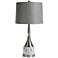 Mala Brushed Steel and White Marble Genie Bottle Table Lamp