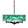 Malachite Ava 6-Light Bronze Pendant Chandelier