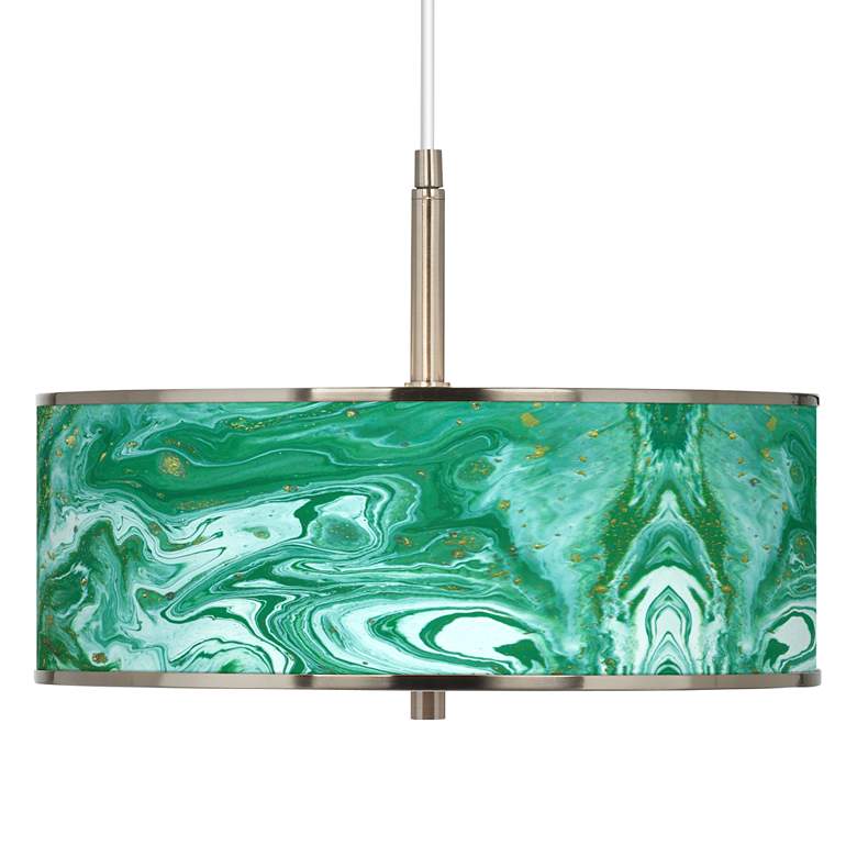 Image 1 Malachite Giclee Glow 16 inch Wide Pendant Light