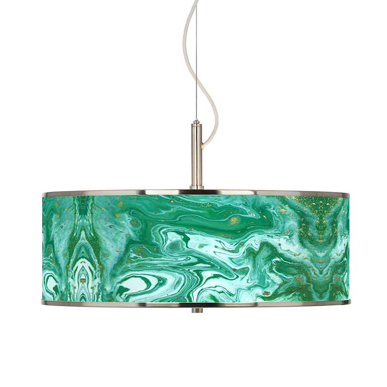 Image 1 Malachite Giclee Glow 20" Wide Pendant Light