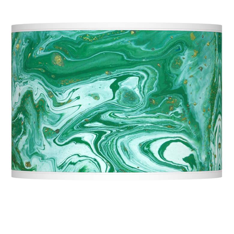 Image 1 Malachite Giclee Lamp Shade 13.5x13.5x10 (Spider)