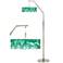 Malachite Giclee Shade Arc Floor Lamp