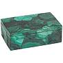 Malachite Stone Flat Green 7" Wide Decorative Box