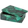 Malachite Stone Flat Green 7" Wide Decorative Box
