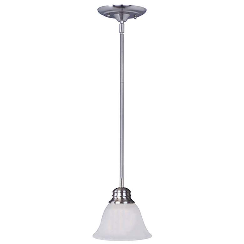 Image 1 Malaga 1-Light 6" Wide Satin Nickel Pendant Light