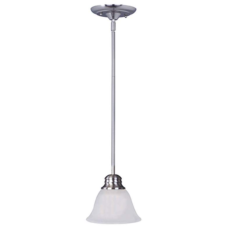 Image 1 Malaga 1-Light 6 inch Wide Satin Nickel Pendant Light