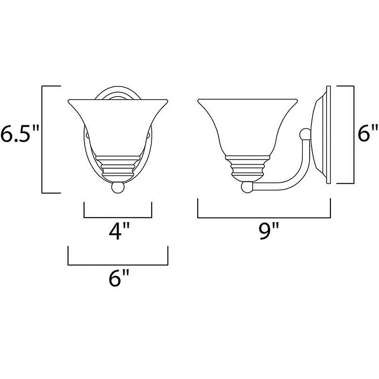 Image 2 Malaga 1 Light 6" Wide Satin Nickel Wall Sconce more views