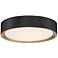 Malaga 15.75" Wide Matte Black 3CCT LED Flush Mount
