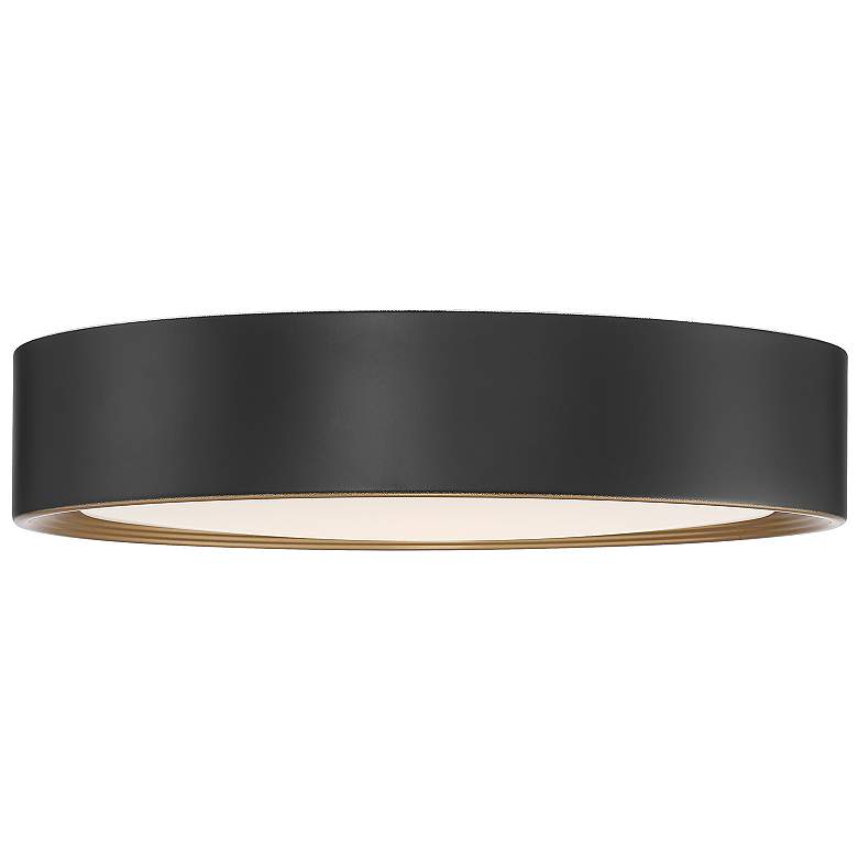 Image 4 Malaga 15.75" Wide Matte Black 3CCT LED Flush Mount more views