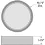7_Malaga 15.75" Wide Matte Black 3CCT LED Flush Mount more views