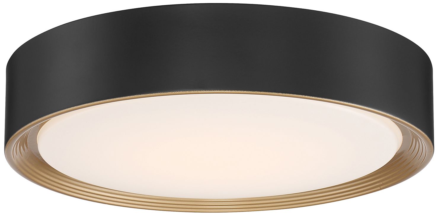Malaga 15 3/4" Wide Matte Black LED Ceiling Light