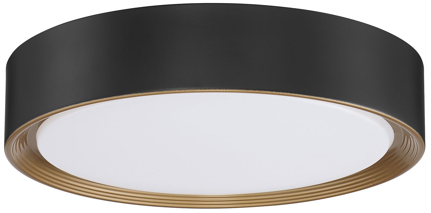 Image 2 Malaga 15 3/4" Wide Matte Black LED Ceiling Light more views