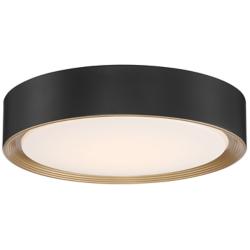Malaga 15 3/4" Wide Matte Black LED Ceiling Light