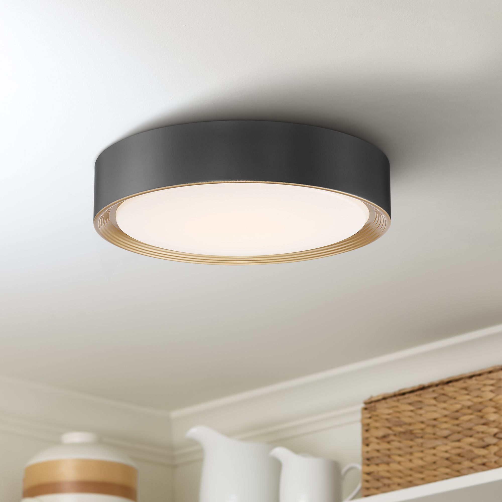 black flush mount light led